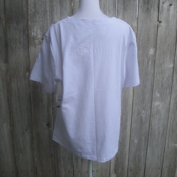 Top Shop Exclusively-Princess Cruises Bohemian Style Knit T-Shirt White XL NEW - Picture 3 of 3